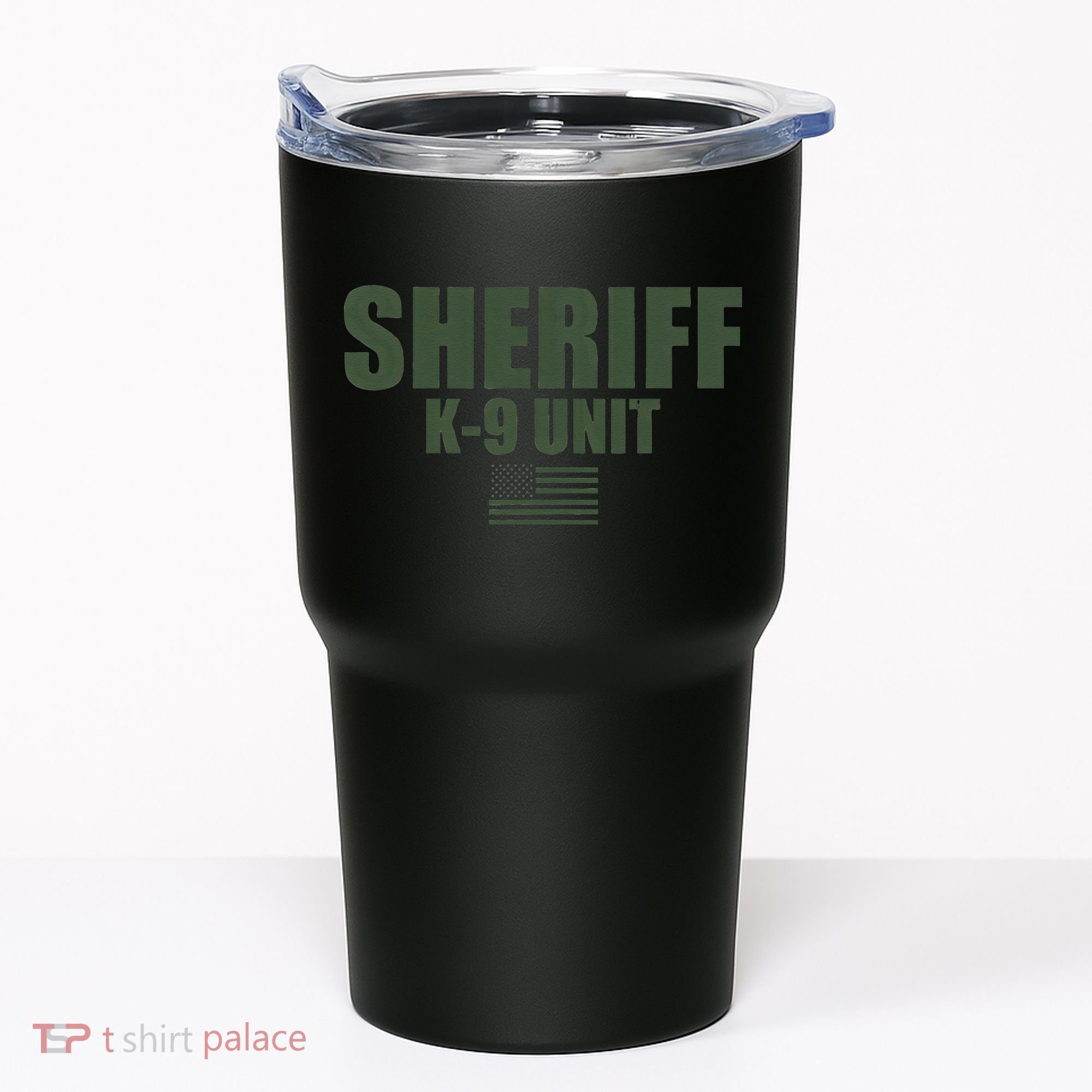 Sheriff K9 Unit Police Flag Uniform Tumbler