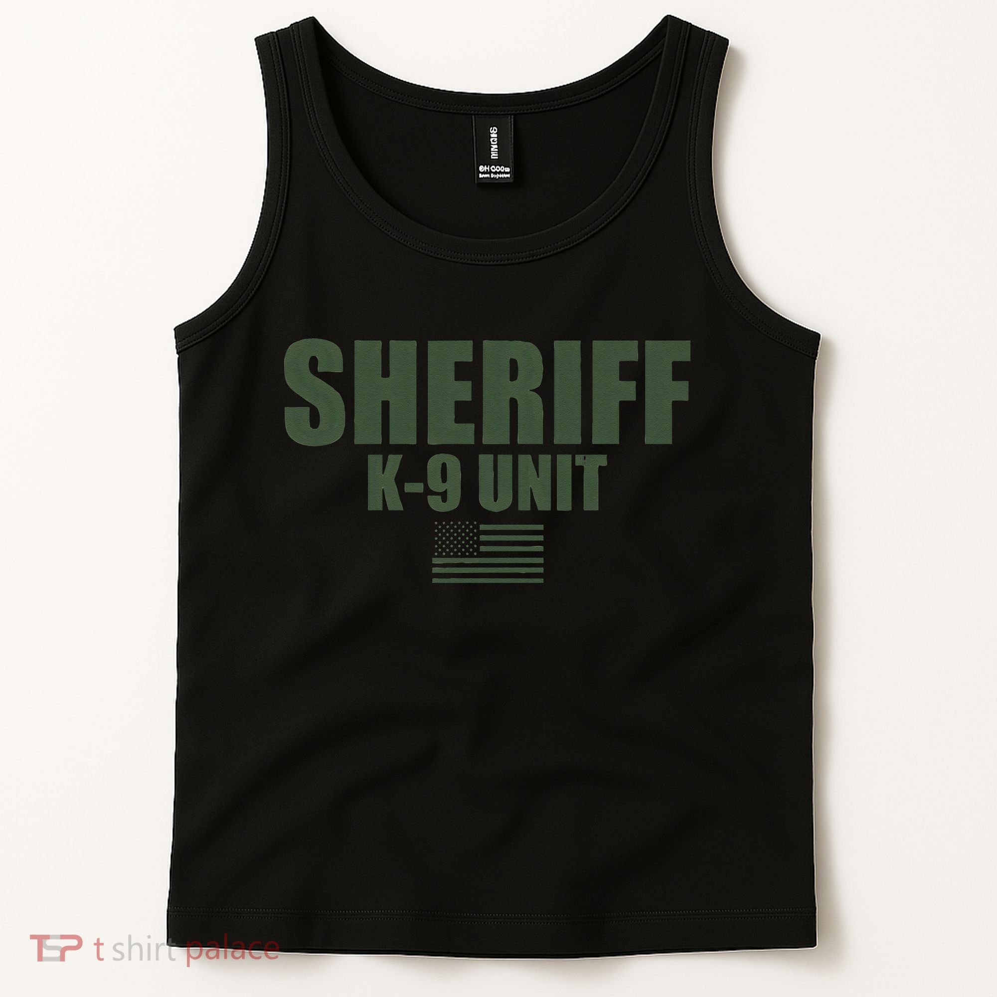 Sheriff K9 Unit Police Flag Uniform Tank Top