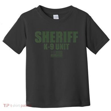 Sheriff K9 Unit Police Flag Uniform Toddler T-Shirt