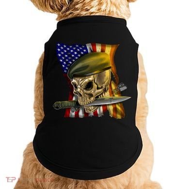 Skull Beret Military Doggie Tank