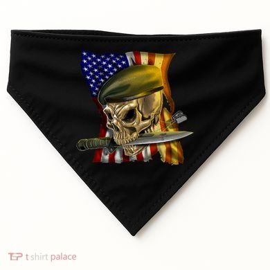 Skull Beret Military USA-Made Doggie Bandana