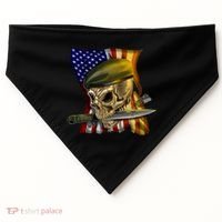 Skull Beret Military USA-Made Doggie Bandana thumb 0