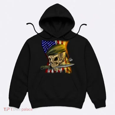 Skull Beret Military Hoodie