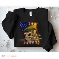 Skull Beret Military Sweatshirt thumb 2