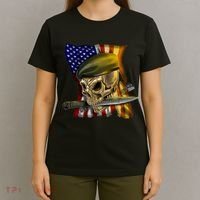 Skull Beret Military T-Shirt thumb 4