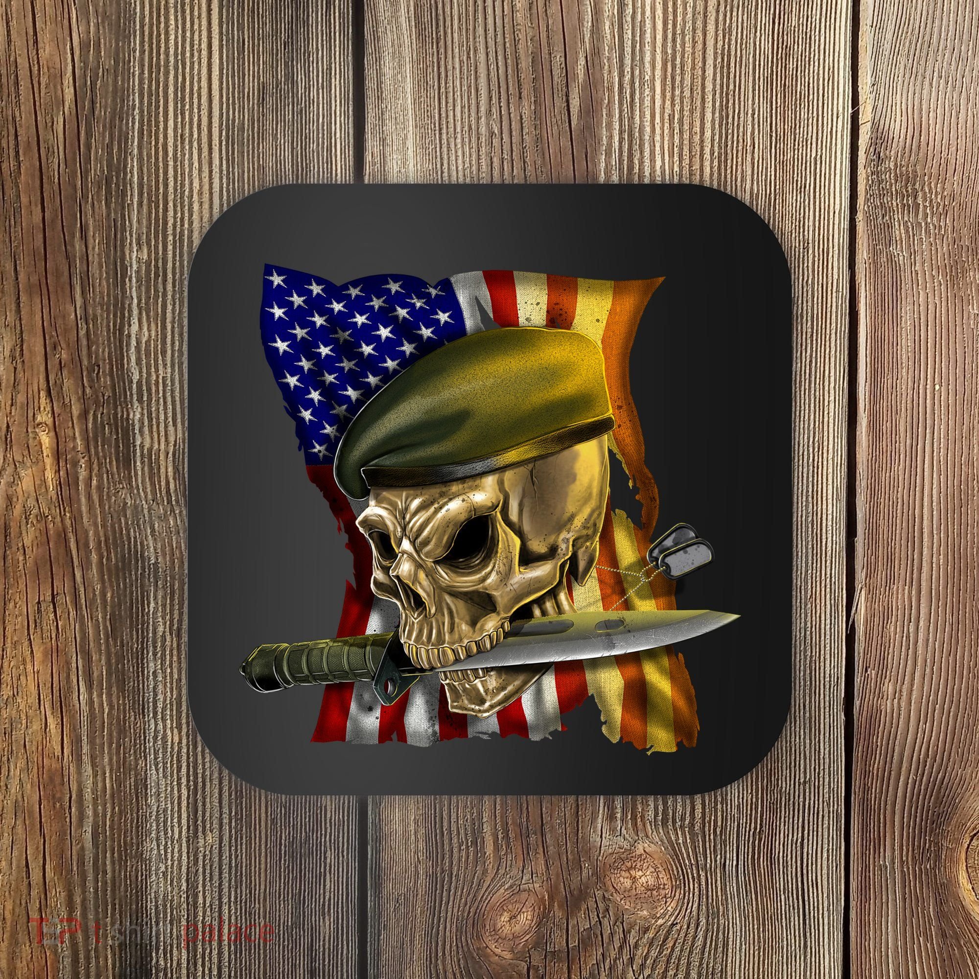 Skull Beret Military Coaster