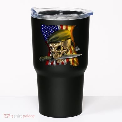 Skull Beret Military Tumbler