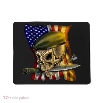Skull Beret Military Mousepad