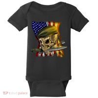 Skull Beret Military Baby Bodysuit thumb 0