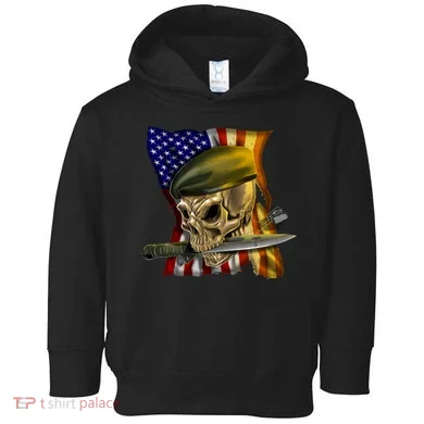 Skull Beret Military Toddler Hoodie