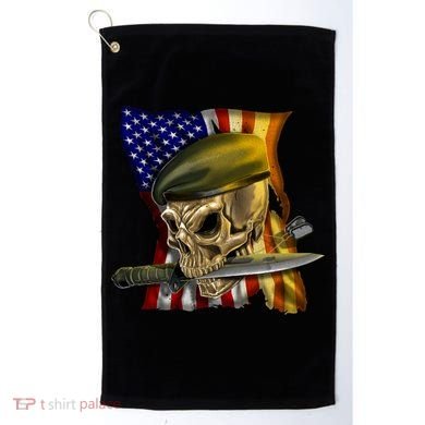 Skull Beret Military Golf Towel