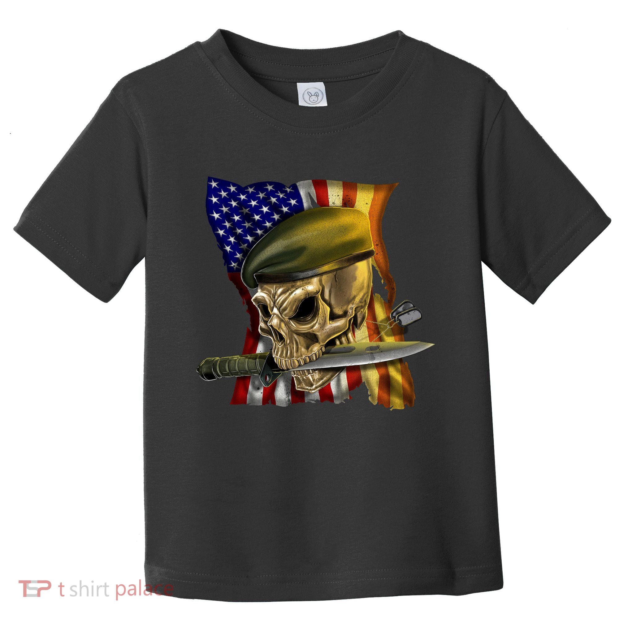 Skull Beret Military Toddler T-Shirt