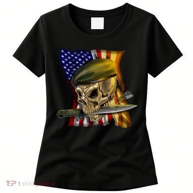 Skull Beret Military Women's T-Shirt