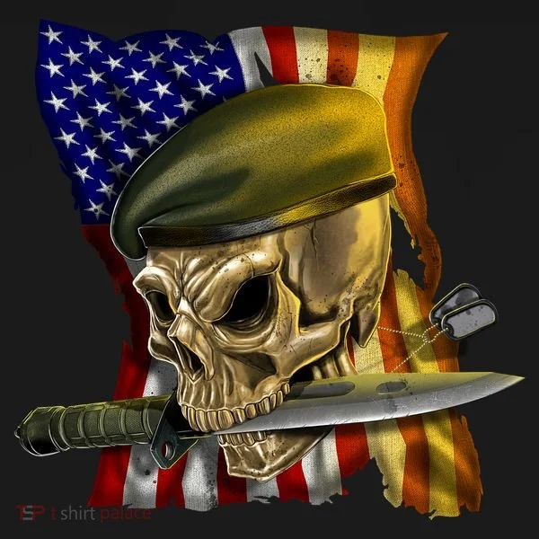 Skull Beret Military Kids Hoodie