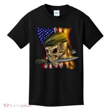 Skull Beret Military Kids T-Shirt