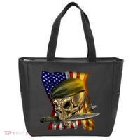 Skull Beret Military Tote Bag thumb 0