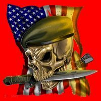 Skull Beret Military Santa Hat thumb 1