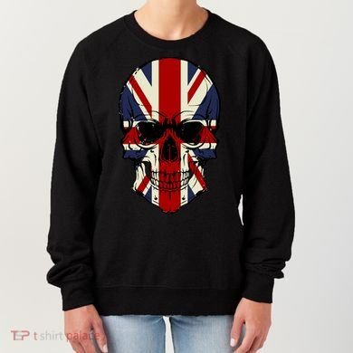 Skull Face British Flag Women's Sweatshirt