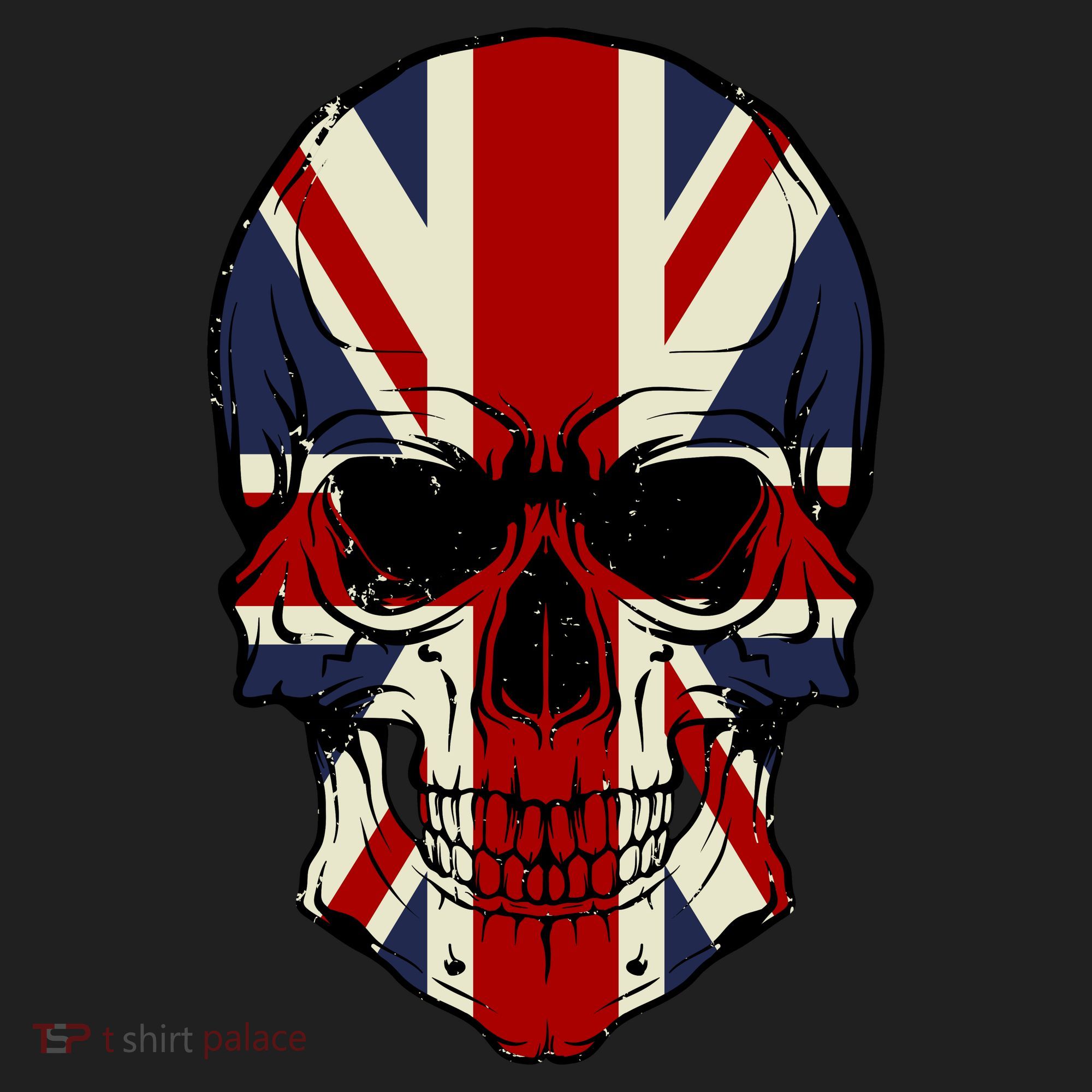 Skull Face British Flag Women's Sweatshirt