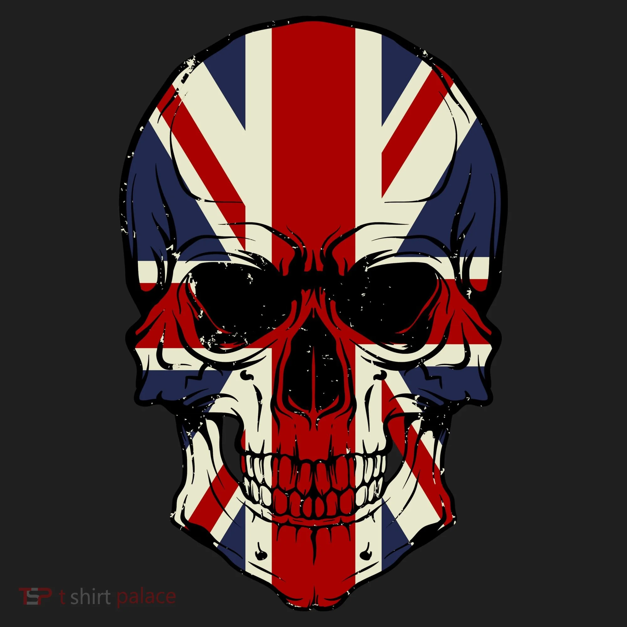 Skull Face British Flag Women's Sweatshirt