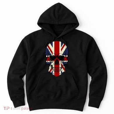 Skull Face British Flag Hoodie