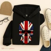 Skull Face British Flag Hoodie thumb 4