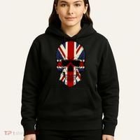 Skull Face British Flag Hoodie thumb 5