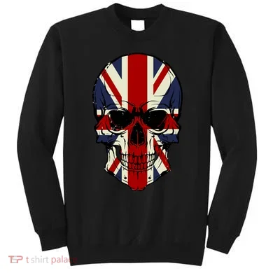 Skull Face British Flag Sweatshirt