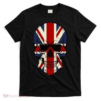 Skull Face British Flag T-Shirt