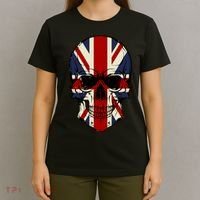 Skull Face British Flag T-Shirt thumb 4