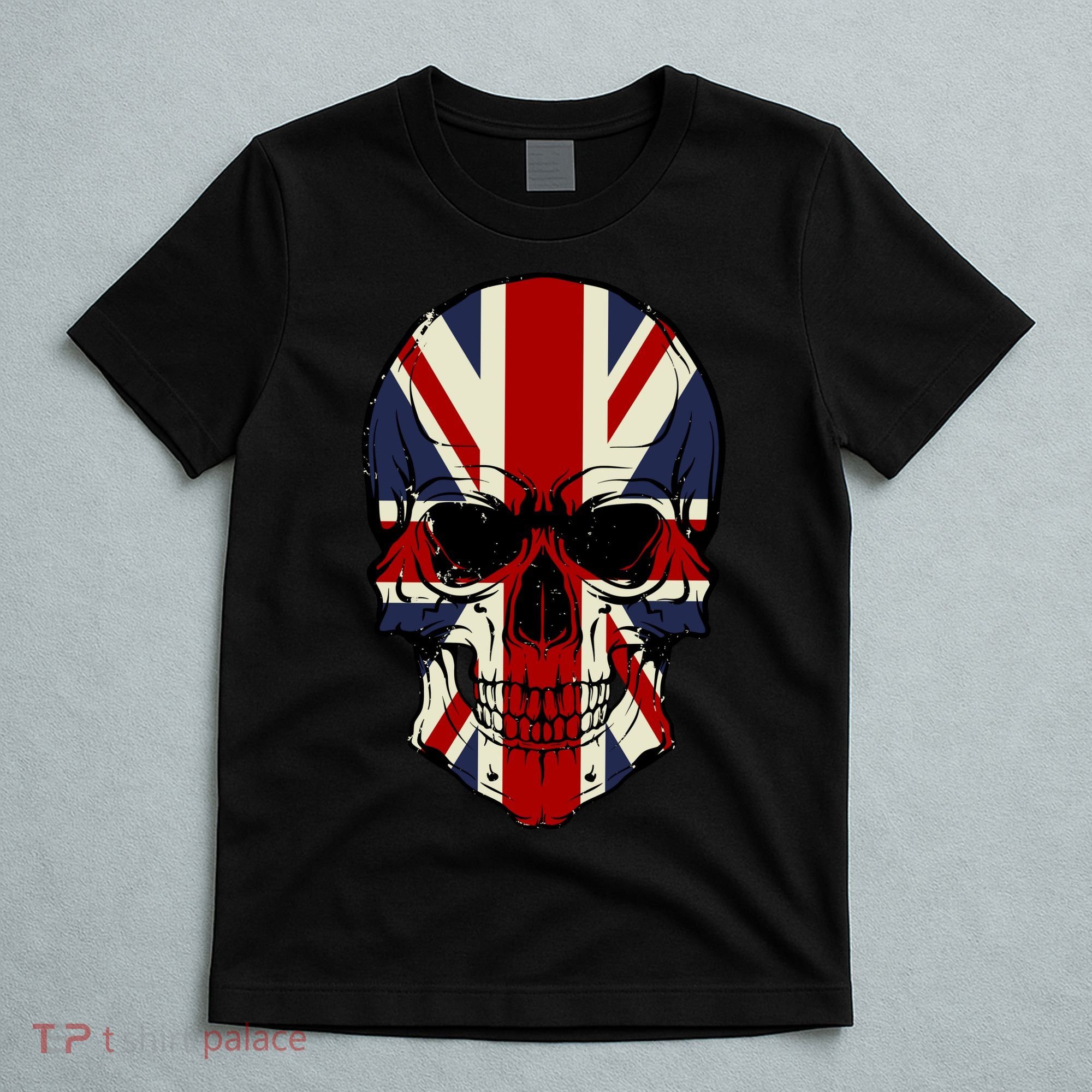 Skull Face British Flag T-Shirt
