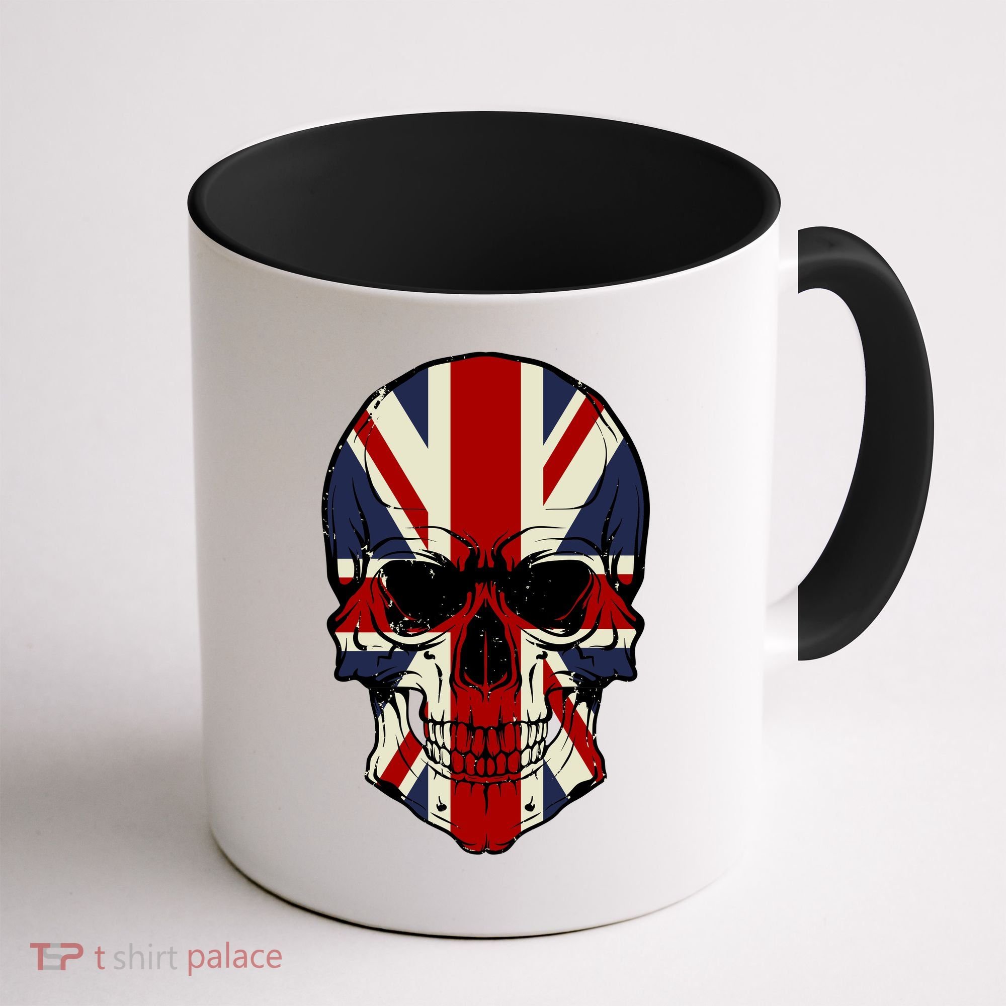 Skull Face British Flag Coffee Mug