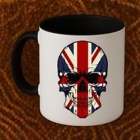 Skull Face British Flag Coffee Mug thumb 2