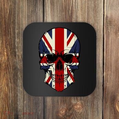 Skull Face British Flag Coaster