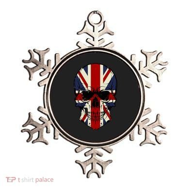 Skull Face British Flag Ornament