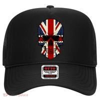 Skull Face British Flag Hat thumb 0