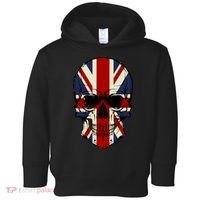 Skull Face British Flag Toddler Hoodie thumb 0
