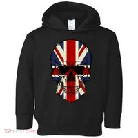 Skull Face British Flag Toddler Hoodie thumb 0