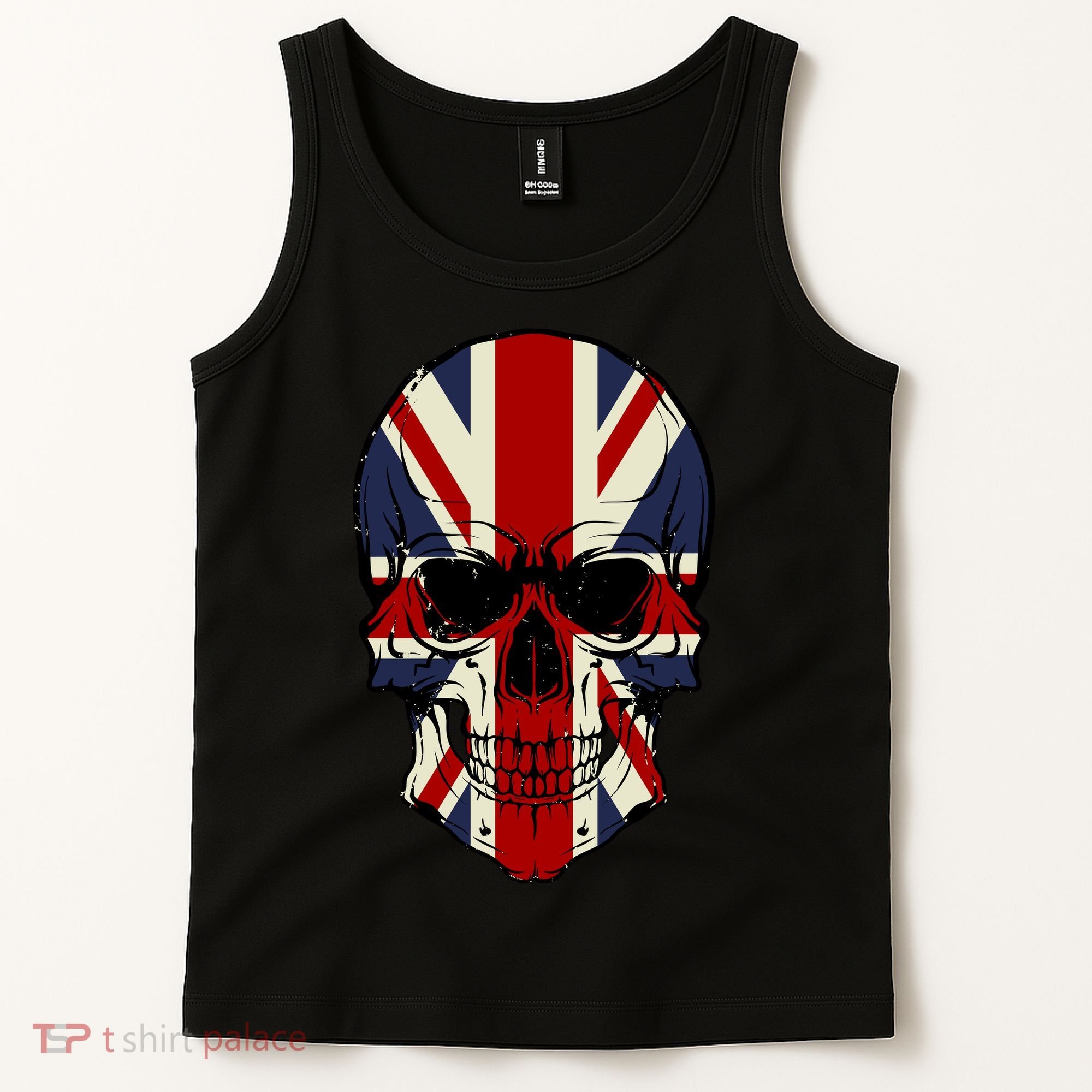 Skull Face British Flag Tank Top