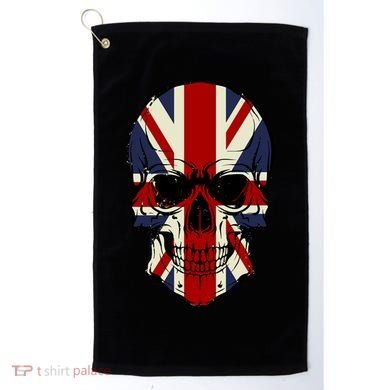 Skull Face British Flag Golf Towel