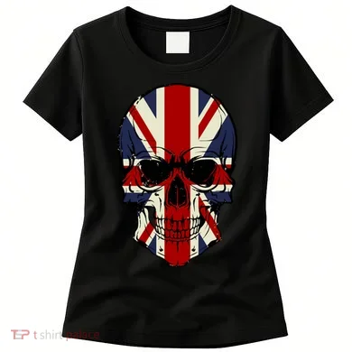 Skull Face British Flag Women's T-Shirt