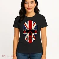 Skull Face British Flag Women's T-Shirt thumb 4