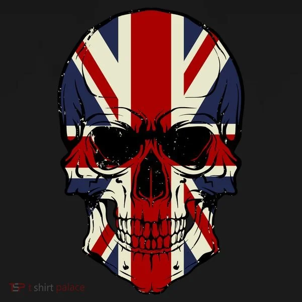 Skull Face British Flag Women's T-Shirt