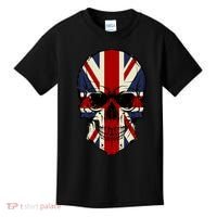 Skull Face British Flag Kids T-Shirt thumb 0