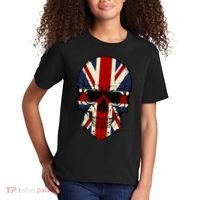 Skull Face British Flag Kids T-Shirt thumb 2
