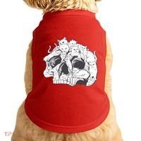 Skull Head With Cats Doggie Tank thumb 0