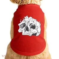 Skull Head With Cats Doggie Tank thumb 0