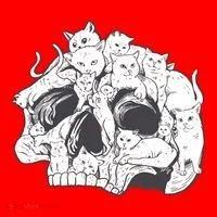 Skull Head With Cats Doggie Tank thumb 4