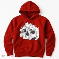 Skull Head With Cats Hoodie thumb 0