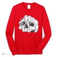 Skull Head With Cats Long Sleeve Shirt thumb 0